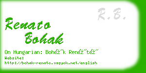 renato bohak business card